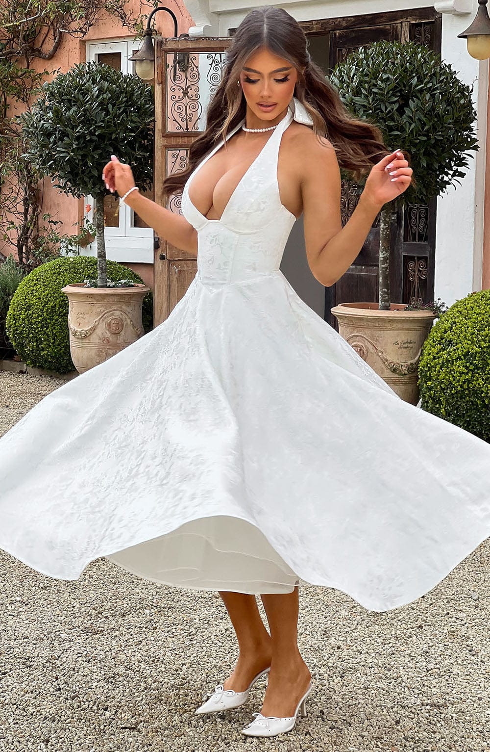 Effie Midi Dress Ivory – Vestido Midi Effie Marfim, Sofisticação e Elegância Atemporal