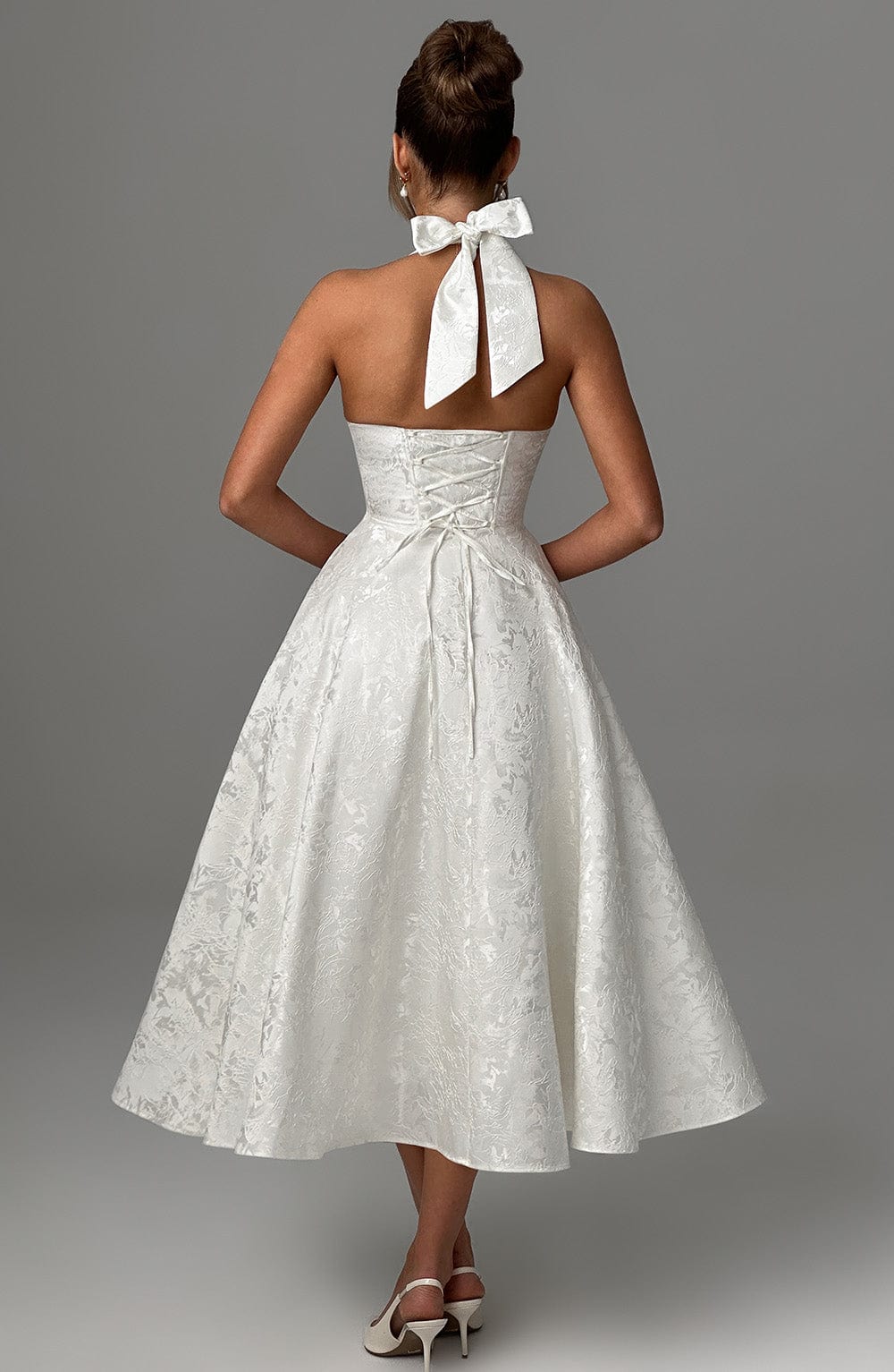 Effie Midi Dress Ivory – Vestido Midi Effie Marfim, Sofisticação e Elegância Atemporal