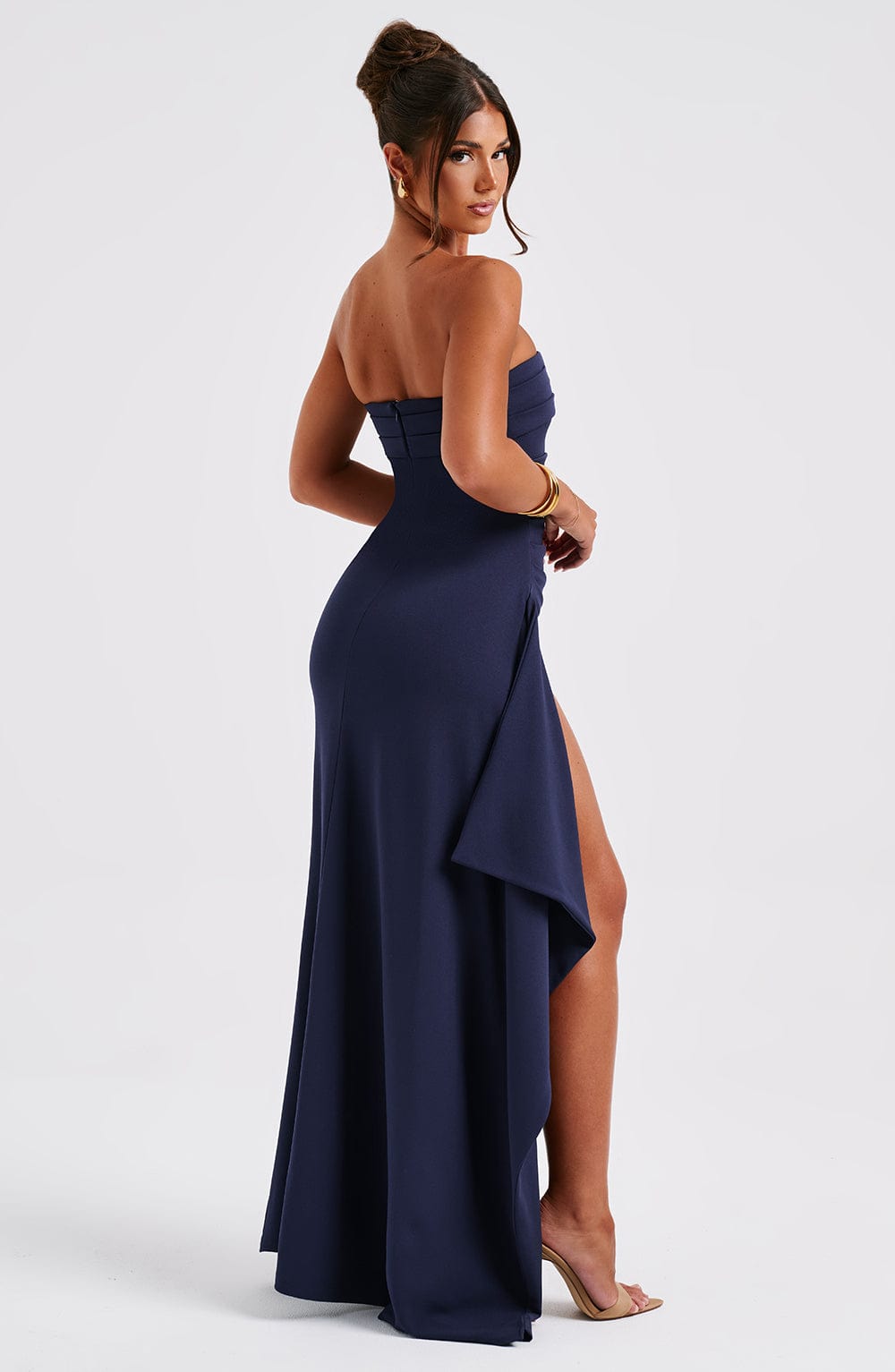 Zafira Maxi Dress Navy - Vestido Longo Zafira Azul Marinho, Elegância e Sofisticação Atemporal