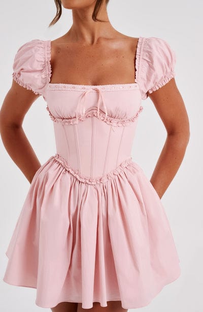 Penelope Mini Dress Blush – Vestido Mini Penelope Blush, Elegância e Delicadeza em uma Peça Única
