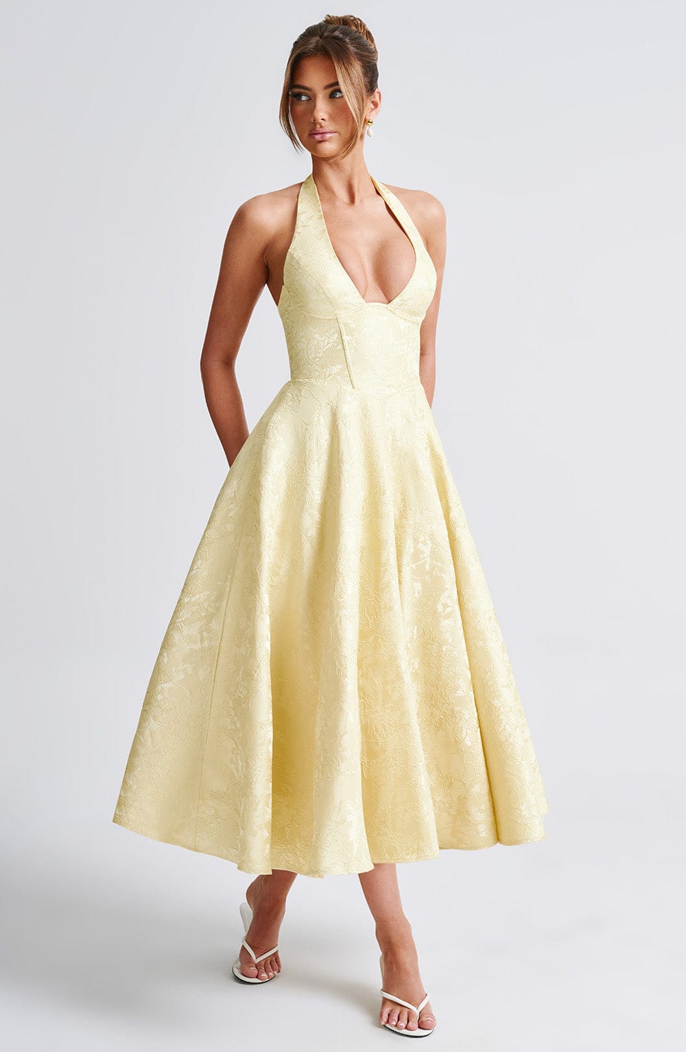 Effie Midi Dress Lemon – Vestido Midi Effie Amarelo, Elegância Vibrante e Sofisticação Exclusiva