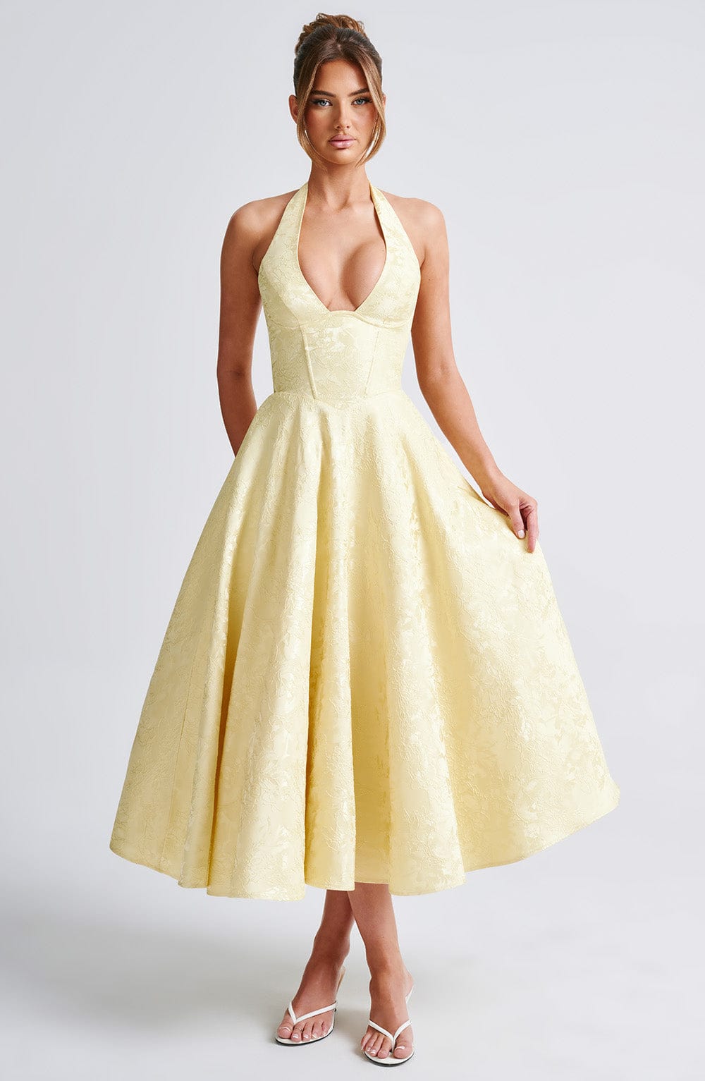 Effie Midi Dress Lemon – Vestido Midi Effie Amarelo, Elegância Vibrante e Sofisticação Exclusiva