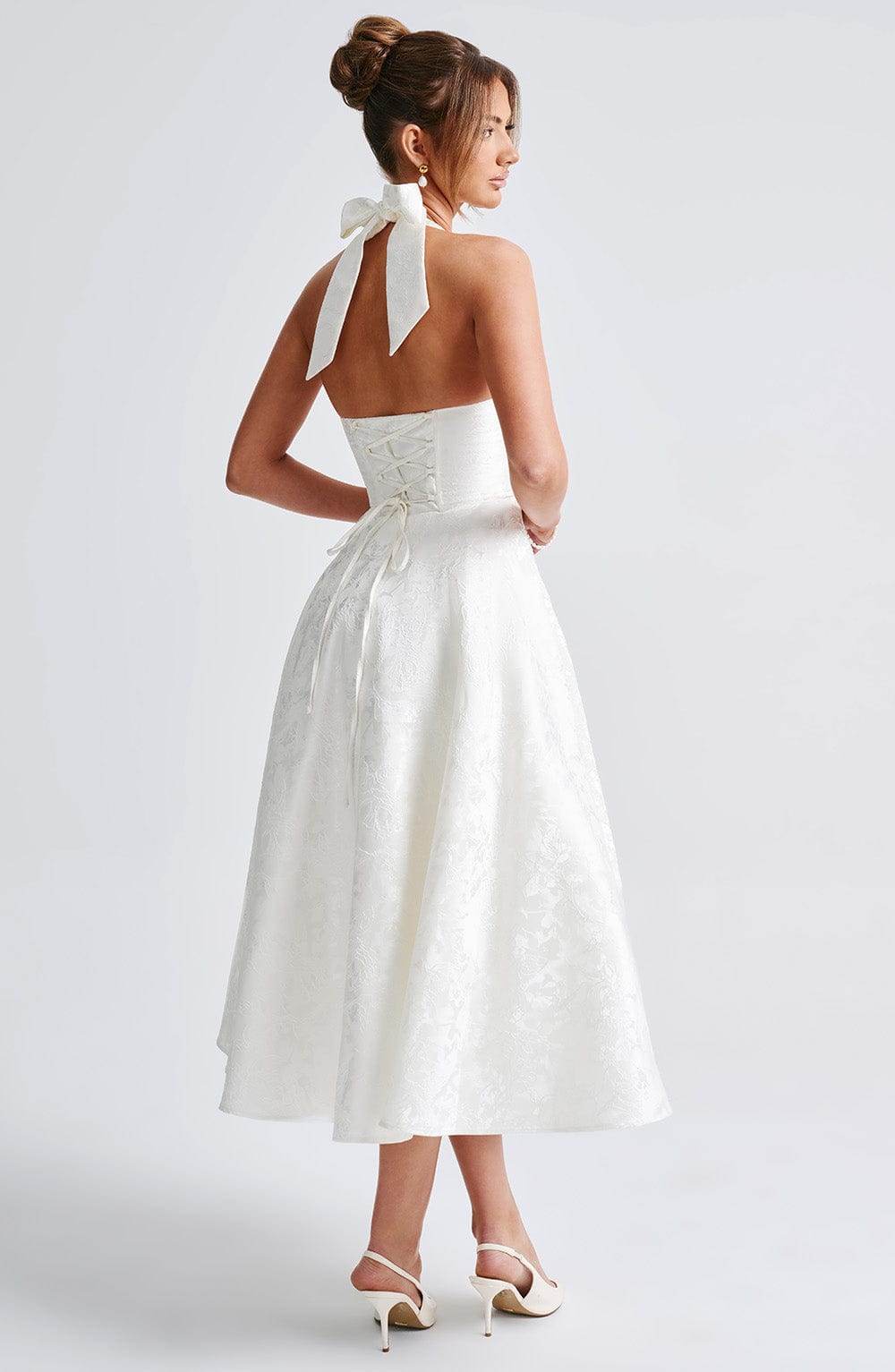 Effie Midi Dress Ivory – Vestido Midi Effie Marfim, Sofisticação e Elegância Atemporal