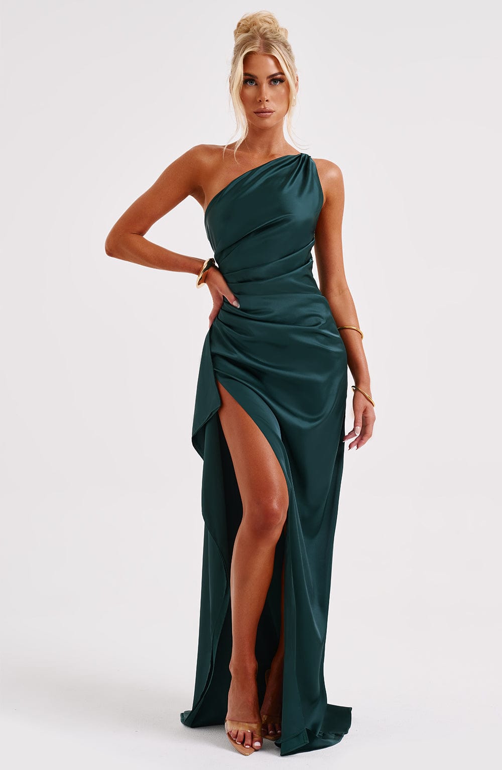 Ariel Maxi Dress Emerald - Vestido Longo Ariel Verde Esmeralda, Elegância Intensa e Sofisticação Exclusiva